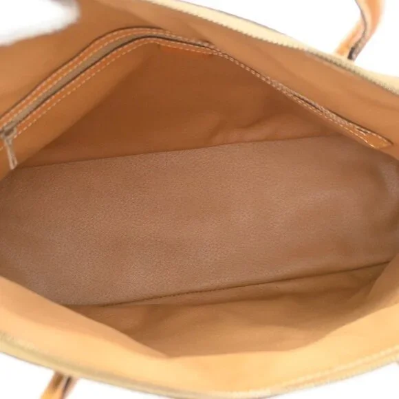 CELINE Logo Macadam Pattern Handbag PVC Leather Brown GHW Italy